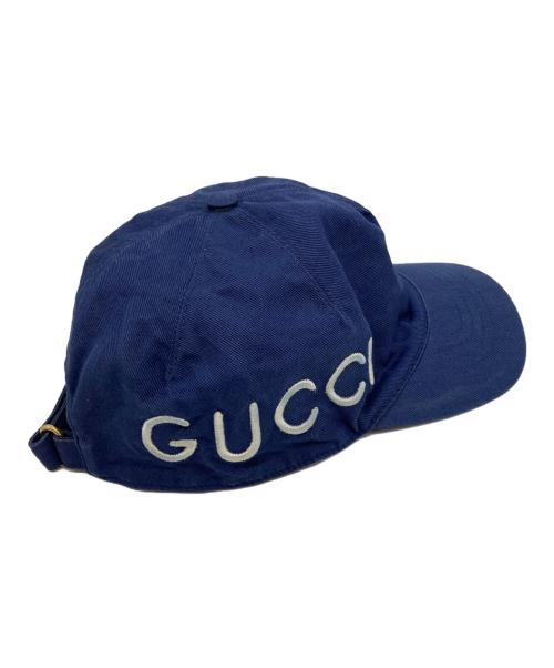 GUCCI（グッチ）GUCCI (グッチ) LOVEDベースボールキャップ ネイビーの古着・服飾アイテム
