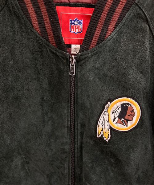 NFL（エヌエフエル）NFL (エヌエフエル) スウェード切替スタジャン グリーン サイズ:XLの古着・服飾アイテム