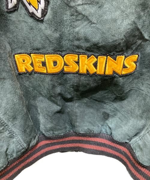 NFL（エヌエフエル）NFL (エヌエフエル) スウェード切替スタジャン グリーン サイズ:XLの古着・服飾アイテム