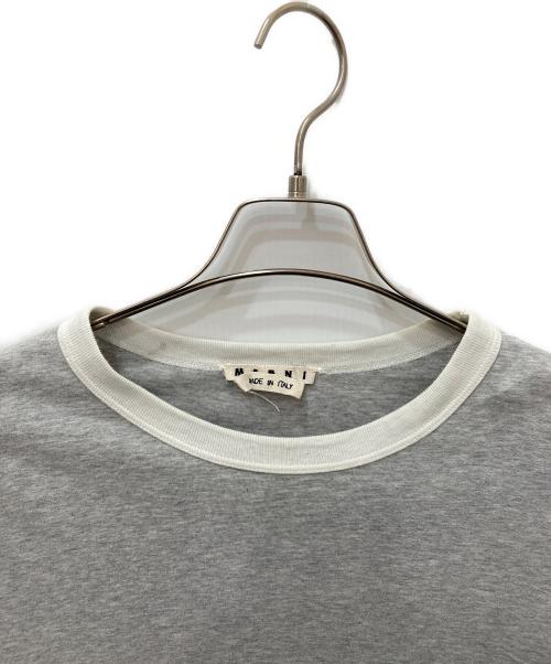 MARNI（マルニ）MARNI (マルニ) ロゴ刺繍Tシャツ グレー サイズ:44の古着・服飾アイテム