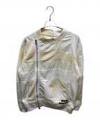 sacai×Hank WillisThomasサカイ×）の古着「ニット切替ライダースジャケット」｜ベージュ