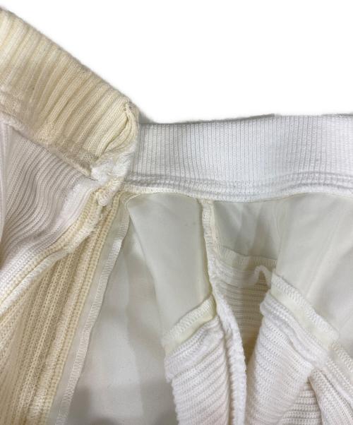 sacai（サカイ）sacai (サカイ) Hank WillisThomas ニット切替ライダースジャケット ベージュ サイズ:3の古着・服飾アイテム