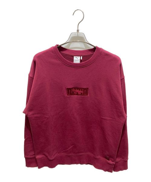 PUMA（プーマ）PUMA (プーマ) MAISON KITSUNE (メゾンキツネ) クルーネックスウェット レッド サイズ:Ｍの古着・服飾アイテム