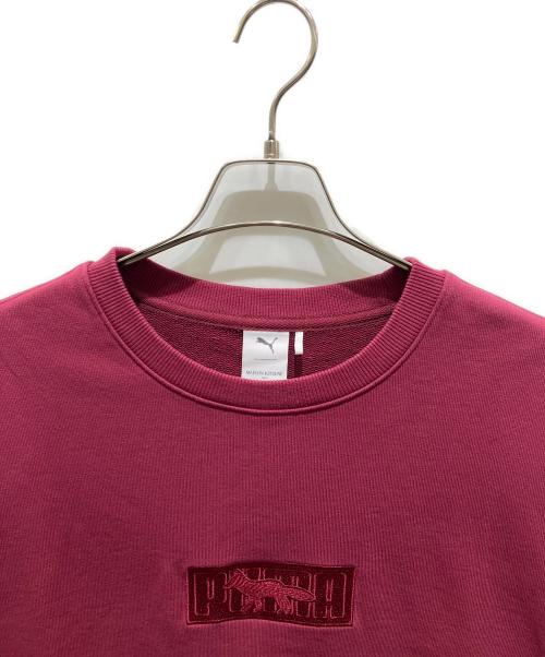 PUMA（プーマ）PUMA (プーマ) MAISON KITSUNE (メゾンキツネ) クルーネックスウェット レッド サイズ:Ｍの古着・服飾アイテム