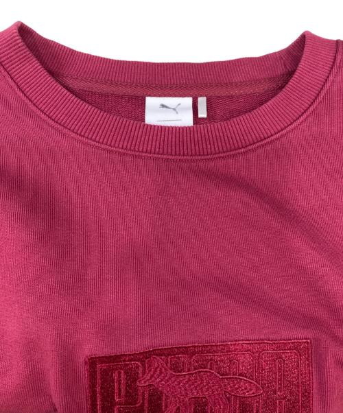 PUMA（プーマ）PUMA (プーマ) MAISON KITSUNE (メゾンキツネ) クルーネックスウェット レッド サイズ:Ｍの古着・服飾アイテム