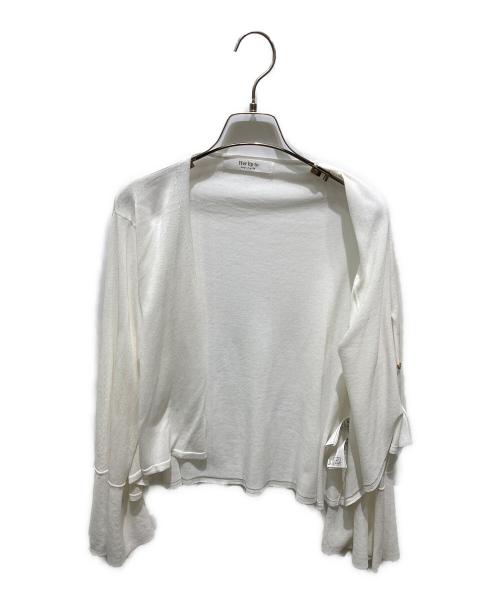 HER LIP TO（ハーリップトゥ）HER LIP TO (ハーリップトゥ) UV Knit Dress Cardigan ホワイト サイズ:Ｍの古着・服飾アイテム