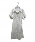HER LIP TOハーリップトゥ）の古着「Vienna Volume Sleeve Shirt Dress」｜ホワイト