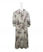 HER LIP TOハーリップトゥ）の古着「French Bouquet Puff Sleeve Dress」｜ベージュ