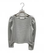 HER LIP TOハーリップトゥ）の古着「Tuck Sleeve French Stripe Top」｜ホワイト