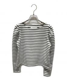 HER LIP TO（ハーリップトゥ）の古着「Tuck Sleeve French Stripe Top」｜ホワイト