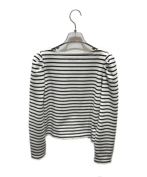 HER LIP TO（ハーリップトゥ）HER LIP TO (ハーリップトゥ) Tuck Sleeve French Stripe Top ホワイト サイズ:Ｆの古着・服飾アイテム