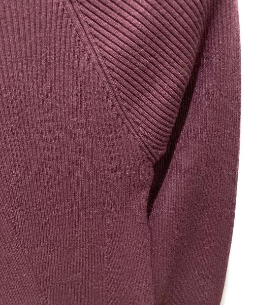 anuans（アニュアンス）anuans (アニュアンス) アシンメトリーリブニット パープル サイズ:Fの古着・服飾アイテム