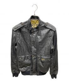 Barbour（バブアー）の古着「DURALINEN FLYER JACKET」｜ブラック