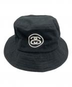 stussyステューシー）の古着「バケットハット」｜ブラック