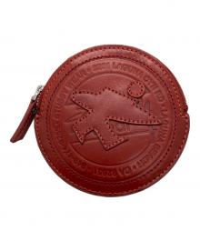 stussy（ステューシー）の古着「SURF DOT LEATHER POUCH」｜レッド