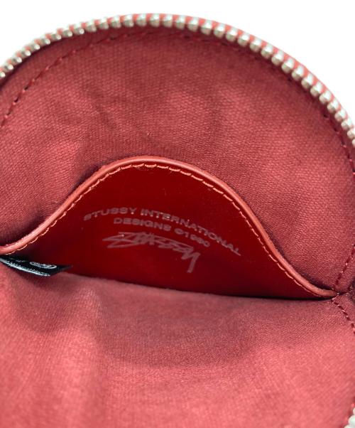 stussy（ステューシー）stussy (ステューシー) SURF DOT LEATHER POUCH レッドの古着・服飾アイテム