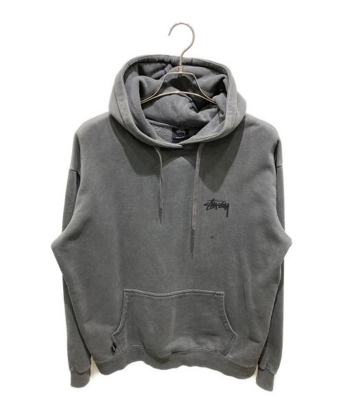 stussy（ステューシー）stussy (ステューシー) プルオーバーパーカー グレー サイズ:Ｍの古着・服飾アイテム