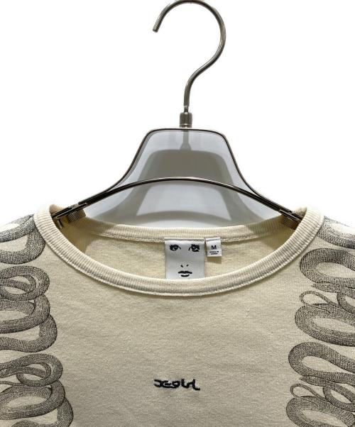 Hysteric Glamour（ヒステリックグラマー）Hysteric Glamour (ヒステリックグラマー) X-GIRL (エックスガール) L/S COMPACTTOP ベージュ サイズ:Ｍの古着・服飾アイテム