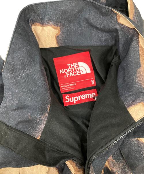 THE NORTH FACE（ザ ノース フェイス）THE NORTH FACE (ザ ノース フェイス) SUPREME (シュプリーム) Bleached Denim Print Mountain Jacket ブリーチドデニムプリントマウンテンジャケット ブラウン サイズ:Ｍの古着・服飾アイテム