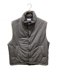 ATON（エイトン）の古着「NYLON TWILL PADDED VEST」｜グレー