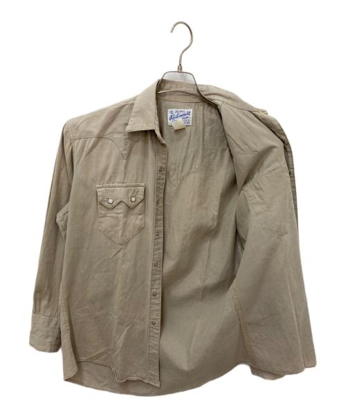Wrangler（ラングラー）Wrangler (ラングラー) ウエスタンシャツ ベージュ サイズ:記載なしの為実寸参照の古着・服飾アイテム