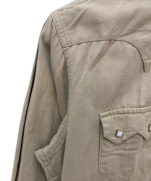 Wrangler（ラングラー）Wrangler (ラングラー) ウエスタンシャツ ベージュ サイズ:記載なしの為実寸参照の古着・服飾アイテム