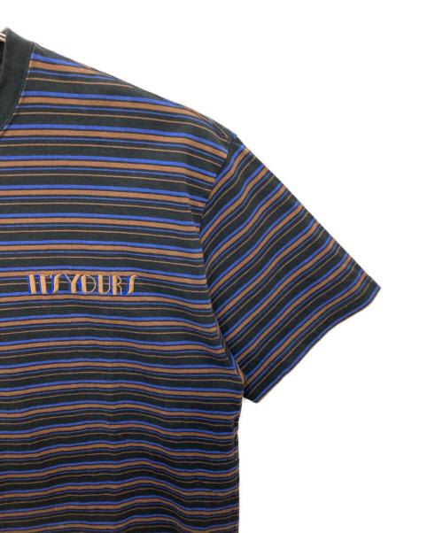 wonderland（ワンダーランド）wonderland (ワンダーランド) ボーダーカットソー ブラック サイズ:Lの古着・服飾アイテム
