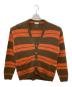 POP TRADING COMPANY（ポップトレーディングカンパニー）の古着「Striped Knitted Cardigan」｜ブラウン