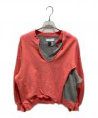 FACETASMファセッタズム）の古着「レイヤードスウェット」｜ピンク