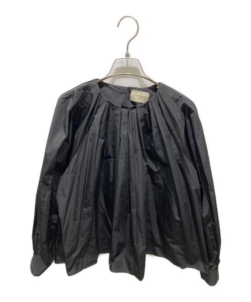 UNITED ARROWS（ユナイテッドアローズ）UNITED ARROWS (ユナイテッドアローズ) ギャザーブラウス ブラック サイズ:記載なしの為実寸参照の古着・服飾アイテム