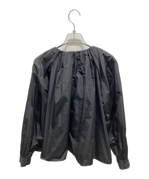 UNITED ARROWS（ユナイテッドアローズ）UNITED ARROWS (ユナイテッドアローズ) ギャザーブラウス ブラック サイズ:記載なしの為実寸参照の古着・服飾アイテム