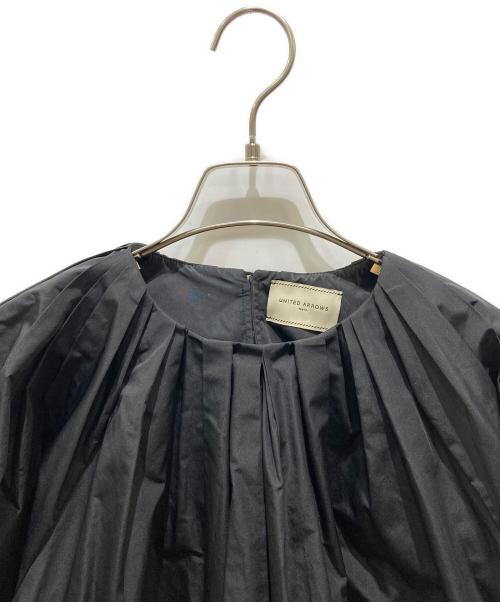 UNITED ARROWS（ユナイテッドアローズ）UNITED ARROWS (ユナイテッドアローズ) ギャザーブラウス ブラック サイズ:記載なしの為実寸参照の古着・服飾アイテム