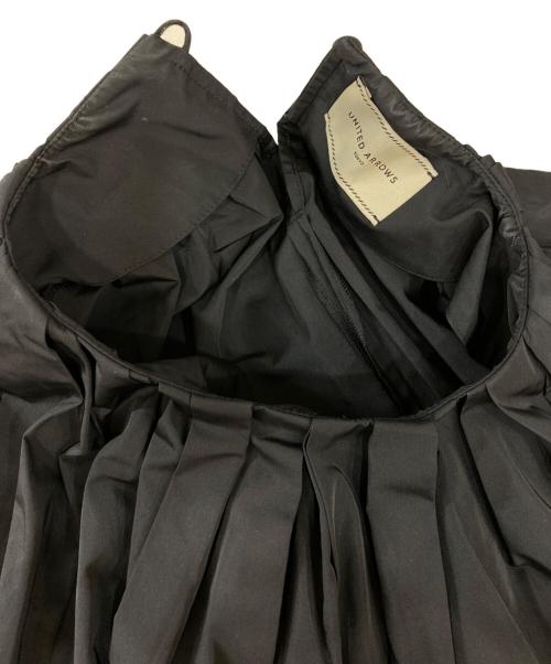 UNITED ARROWS（ユナイテッドアローズ）UNITED ARROWS (ユナイテッドアローズ) ギャザーブラウス ブラック サイズ:記載なしの為実寸参照の古着・服飾アイテム