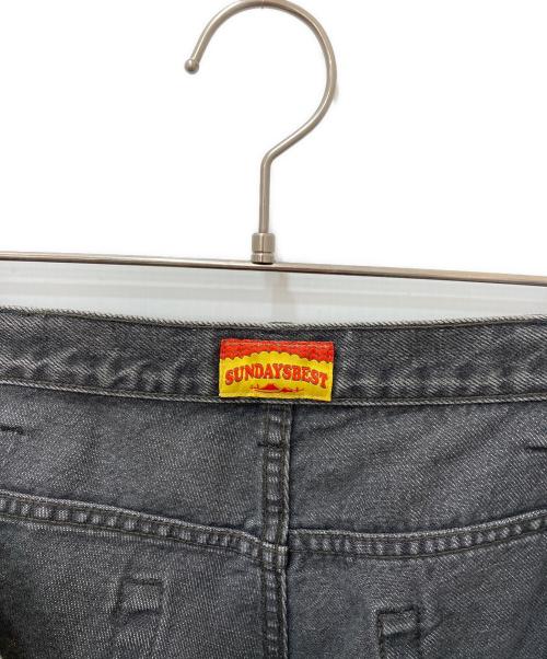SUNDAYS BEST（サンデイズベスト）SUNDAYS BEST (サンデイズベスト) ] REGULAR FIT STONE WASHED BLACK DENIM グレー サイズ:34の古着・服飾アイテム