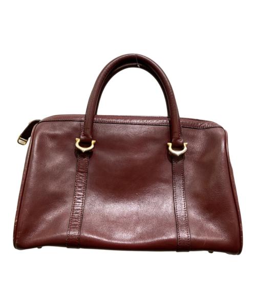 Cartier（カルティエ）Cartier (カルティエ) ミニボストンバッグ ボルドーの古着・服飾アイテム