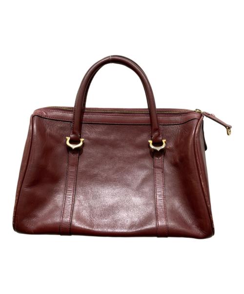 Cartier（カルティエ）Cartier (カルティエ) ミニボストンバッグ ボルドーの古着・服飾アイテム