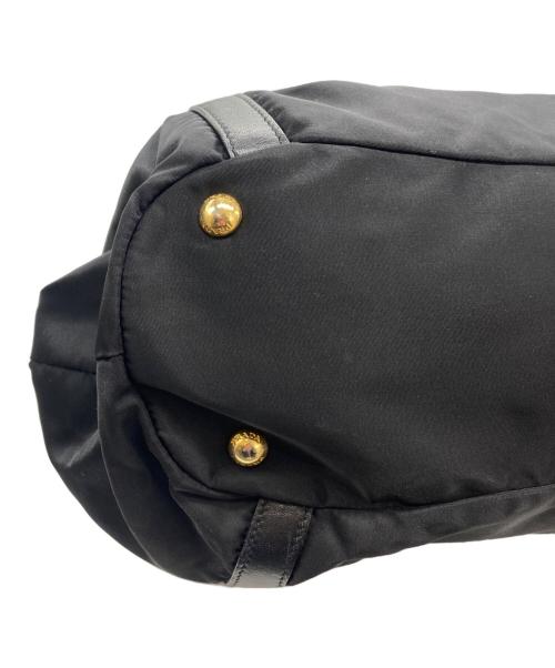 PRADA（プラダ）PRADA (プラダ) ロゴジャガードハンドバッグ ブラックの古着・服飾アイテム