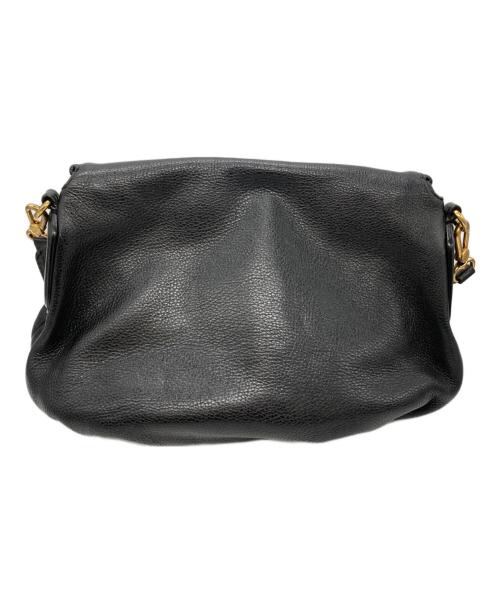 Marc by Marc Jacobs（マークバイマークジェイコブス）Marc by Marc Jacobs (マークバイマークジェイコブス) レザーショルダーバッグ ブラックの古着・服飾アイテム