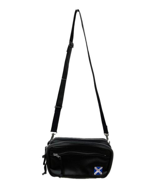 LUGGAGE LABEL（ラゲッジ レーベル）LUGGAGE LABEL (ラゲッジ レーベル) ロゴワッペンショルダーバッグ ブラックの古着・服飾アイテム