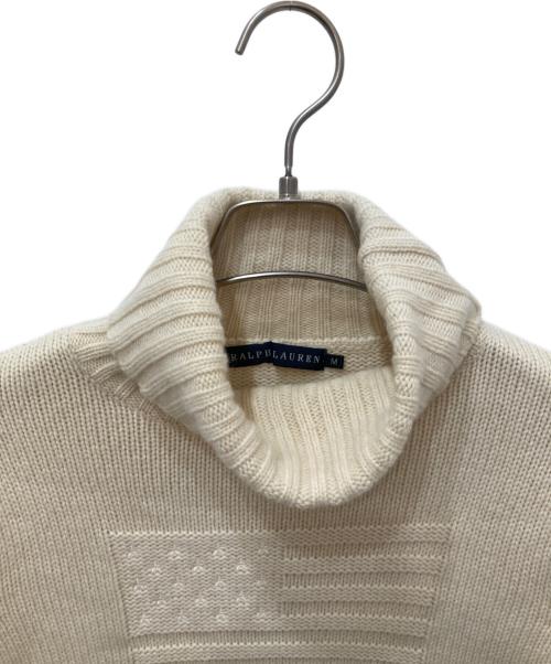 RALPH LAUREN（ラルフローレン）RALPH LAUREN (ラルフローレン) カシミヤ混ハイネックニット ベージュ サイズ:Mの古着・服飾アイテム