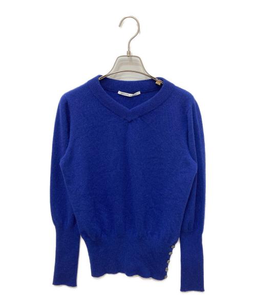 Agnona（アニオナ）Agnona (アニオナ) Vネックカシミヤニット ネイビー サイズ:Sの古着・服飾アイテム