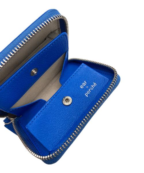 ear PAPILLONNER（イアパピヨネ）ear PAPILLONNER (イアパピヨネ) Perche (ペルケ) PEZ (ペッツ) ジャバラ折り財布 ブルーの古着・服飾アイテム