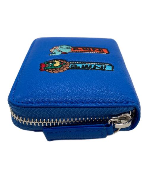 ear PAPILLONNER（イアパピヨネ）ear PAPILLONNER (イアパピヨネ) Perche (ペルケ) PEZ (ペッツ) ジャバラ折り財布 ブルーの古着・服飾アイテム