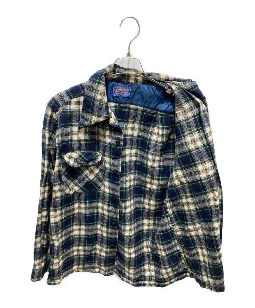 PENDLETON（ペンドルトン）PENDLETON (ペンドルトン) オープンカラーウールシャツ グリーン サイズ:Ｍの古着・服飾アイテム