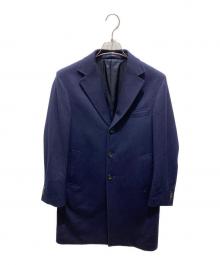 EDIFICE（エディフィス）の古着「カシミヤ チェスターコート」｜ネイビー