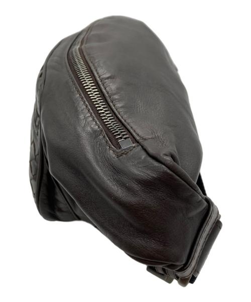 BOTTEGA VENETA（ボッテガベネタ）BOTTEGA VENETA (ボッテガベネタ) イントレチャートウエストポーチ ブラウンの古着・服飾アイテム