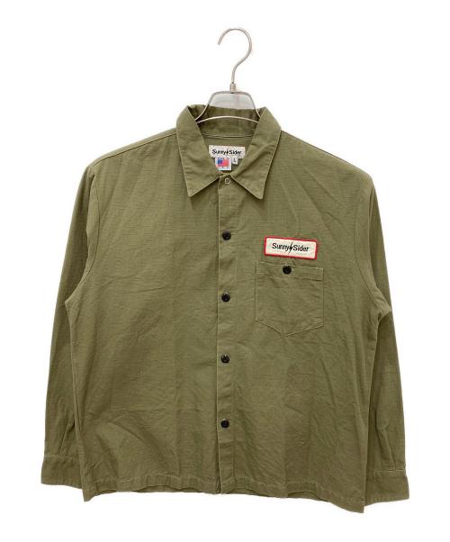 SUNNY SIDER（サニーサイダーズ）sunny sider (サニーサイダーズ) ミリタリーシャツ カーキ サイズ:Lの古着・服飾アイテム