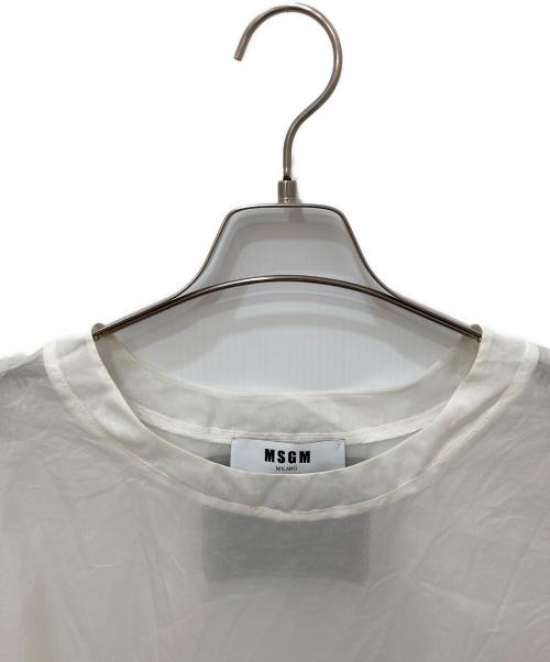 MSGM（エムエスジーエム）MSGM (エムエスジーエム) シアーチュールカットソー ホワイト サイズ:40の古着・服飾アイテム