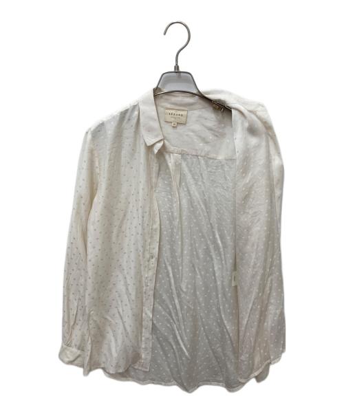 SEZANE（セザンヌ）sezane (セザンヌ) シルク総柄シャツ ベージュ サイズ:36の古着・服飾アイテム