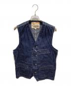 SUGAR CANEシュガーケーン）の古着「WABASH STRIPE WORK VEST」｜ネイビー